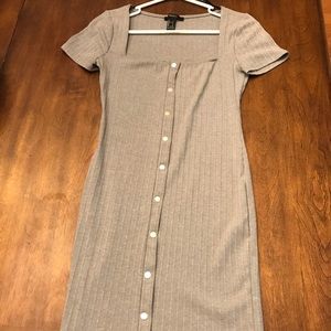 grey button down forever 21 dress